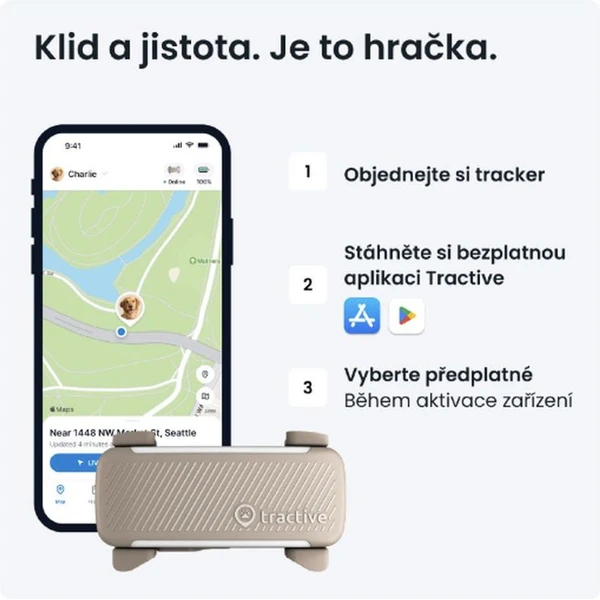 Tractive GPS DOG 6 lokátor polohy a aktivity pro psy hnědý - GPS moduly - Obrázek CCTD000L01