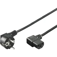 PremiumCord napájecí kabel s vidlicí k počítači se zahnutými konektory 230V 5m černý - Kabely a redukce