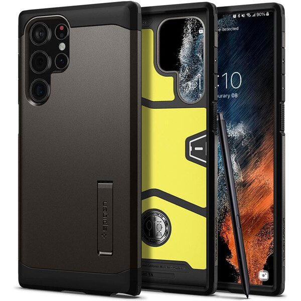Spigen Tough Armor kryt Samsung Galaxy S22 Ultra šedý