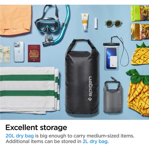 Spigen Aqua Shield WaterProof Dry Bag 20L + 2L A630 černý - Pouzdra - Obrázek CDA4000601