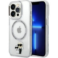 Karl Lagerfeld IML Karl and Choupette NFT MagSafe zadní kryt pro iPhone 15 Pro čirý - Pouzdra
