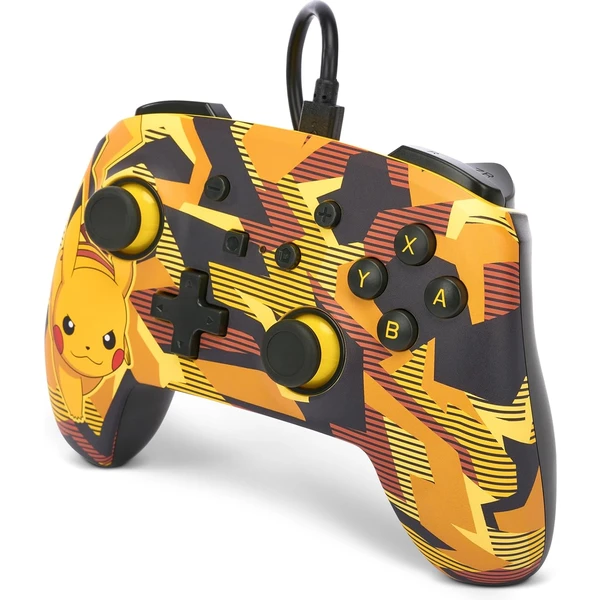 PowerA Enhanced drátový herní ovladač - Camo Storm Pikachu (Switch) - Herní ovladače - Obrázek CDQS100501