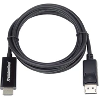 PremiumCord DisplayPort 1.2/HDMI 2.0 kabel 4K 1m černý - Kabely a redukce