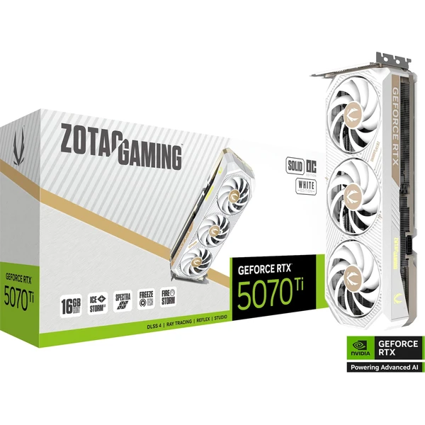 ZOTAC NVIDIA GeForce RTX 5070 Ti SOLID Core OC White - Grafické karty - Obrázek CFLI000K01