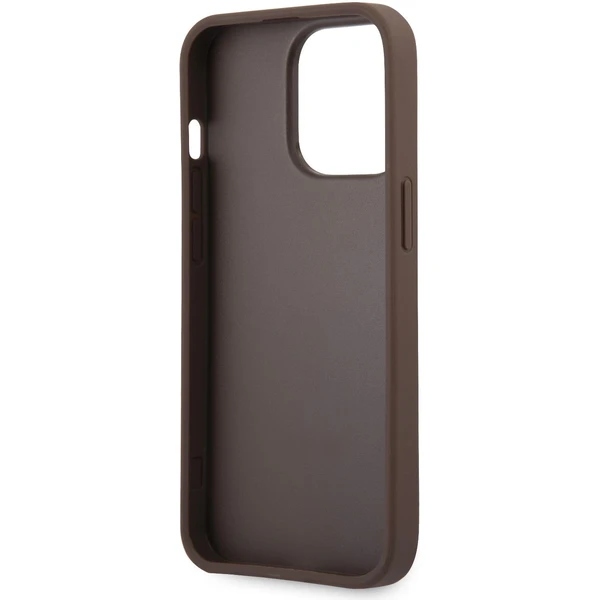 Guess PU 4G Metal Logo kryt iPhone 14 Pro Max hnědý - Pouzdra - Obrázek CFUF100501