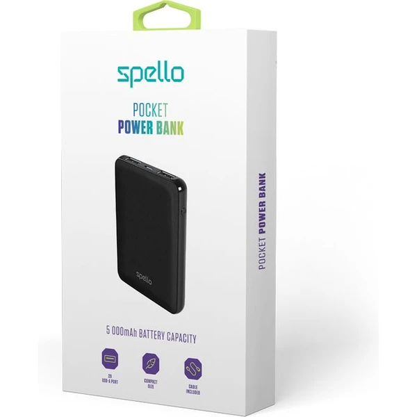Spello Pocket powerbanka (10W) 5000mAh černá - Powerbanky - Obrázek CGPD000K01