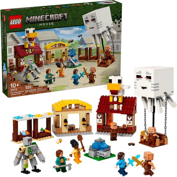 LEGO Minecraft 21273 Balón v podobě ďasa a útok na vesnici