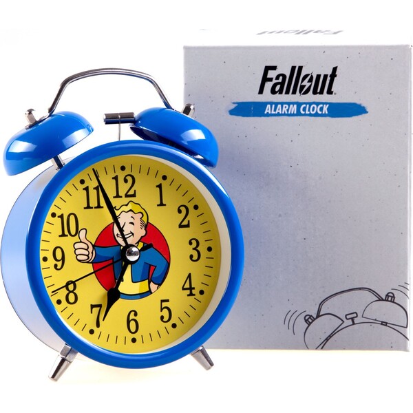 DEVplus Budík Fallout - Vault Boy Modrá/Žlutá