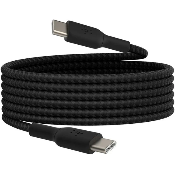 Belkin BOOST Charge Braided USB-C/USB-C napájecí kabel 60W 2m černý - Kabely a redukce - Obrázek CHQF000N01