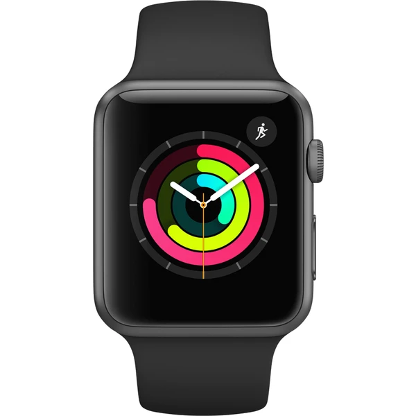 Apple Watch Series 1 42mm vesmírně šedý hliník s černým sportovním řemínkem - Chytré hodinky - Obrázek CIUI000101