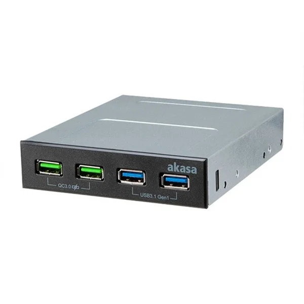 Akasa USB hub 2 x Quick Charge 3.0 + 2 x USB 3.1 - USB huby - Obrázek CJ6X600301