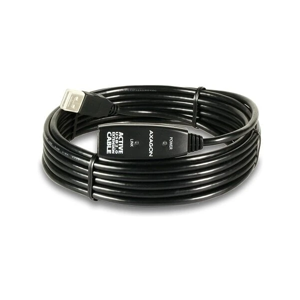 AXAGON ADR-220 USB-A/USB-A prodlužovací kabel 20m černý - Kabely a redukce - Obrázek CJS6000701