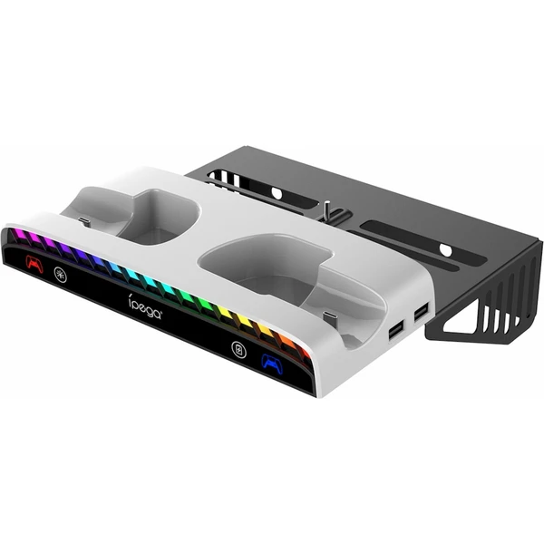 iPega P5S011 Stojan na Stěnu pro PS5/PS5 Slim/PS5 Pro s nabíječkou pro DualSense  - Nabíječky - Obrázek CJU0000K01