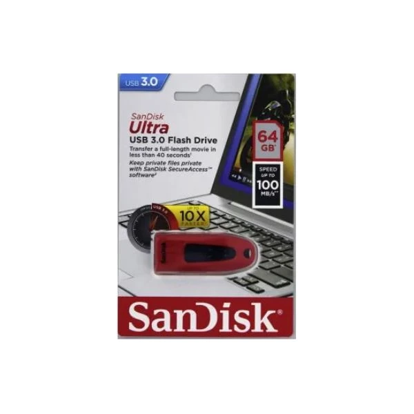 SanDisk Ultra USB 3.0 flash disk 64GB červený - Flashdisky - Obrázek CJXS000501