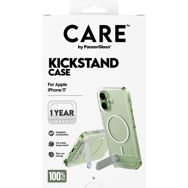 PanzerGlass® CARE Kickstand kryt s MagSafe Apple iPhone 17 stříbrný/bílý - Pouzdra - Obrázek CKDH000K01
