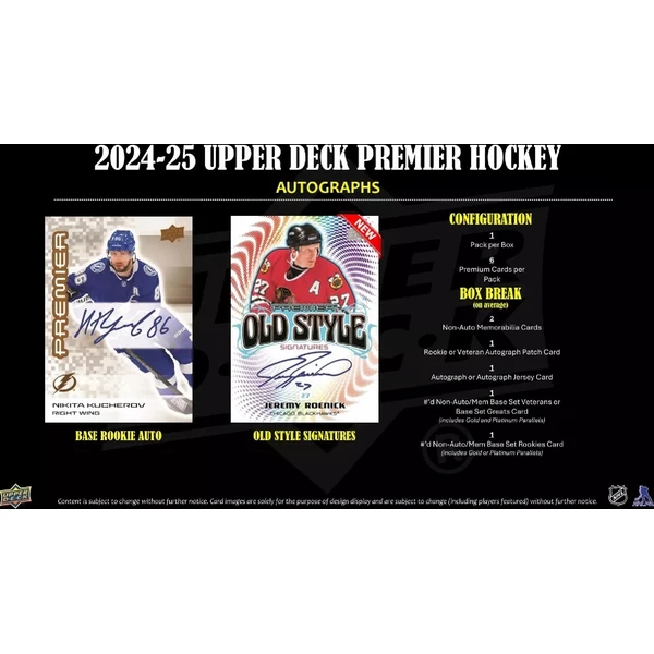 Hokejové karty 2024-25 Upper Deck Premier Hockey Hobby Box - Hokejové karty - Obrázek CKPK000K01