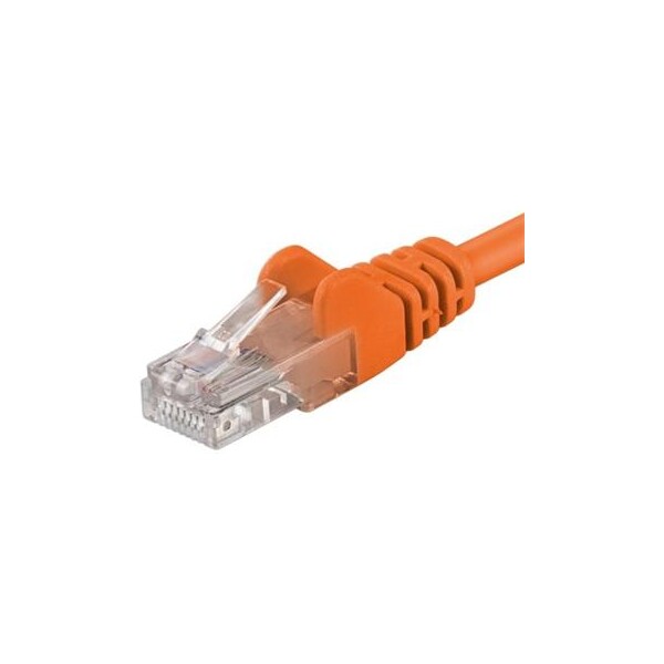 PremiumCord RJ45/RJ45 Cat6 UTP patch kabel 5m oranžový