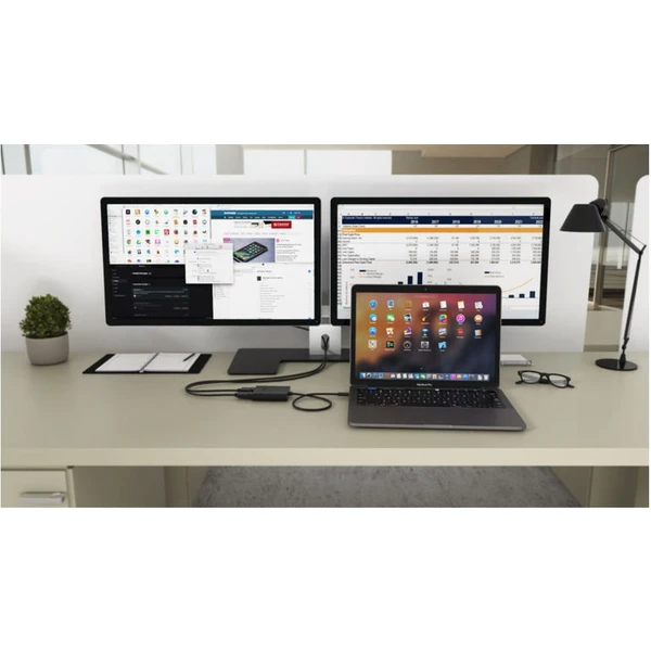 i-tec USB-C/2x DisplayPort redukce 4K černá - Kabely a redukce - Obrázek CMTN200401