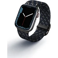 UNIQ Aspen Designer Edition řemínek Apple Watch 46/45/44/42mm Obsidian Blue - Řemínky