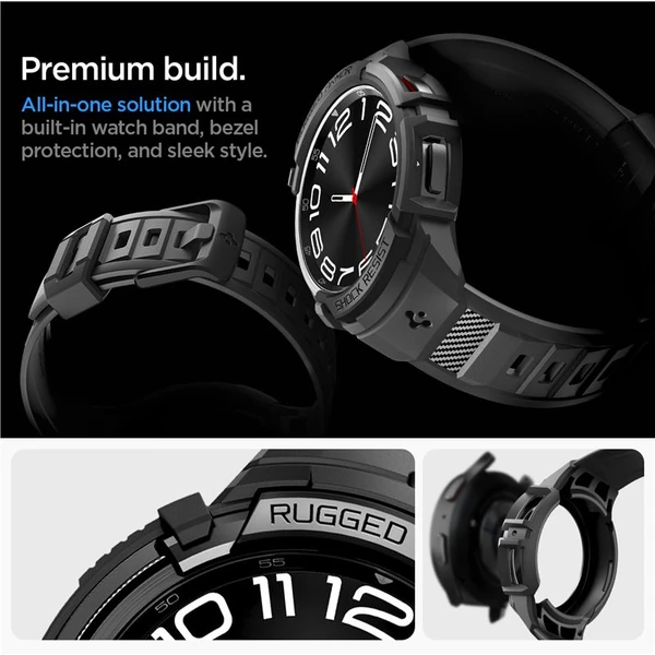 Spigen Rugged Armor Pro pouzdro Samsung Galaxy Watch6 Classic 47mm černé - Pouzdra - Obrázek COV3000N01