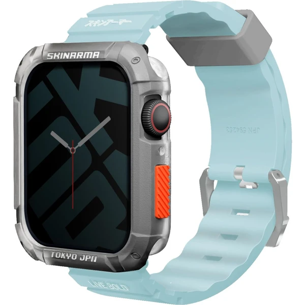 SKINARMA Shokku řemínek Apple Watch 46/45/44/42 mm tyrkysová - Řemínky - Obrázek CP93000J01
