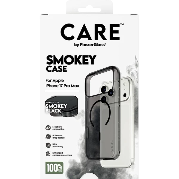 PanzerGlass® CARE Smokey kryt s MagSafe Apple iPhone 17 Pro Max kouřový/černý - Pouzdra - Obrázek CPDH000K01