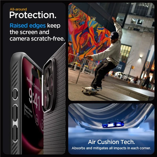 Spigen Liquid Air kryt iPhone 15 Pro matně černý - Pouzdra - Obrázek CPU8000601
