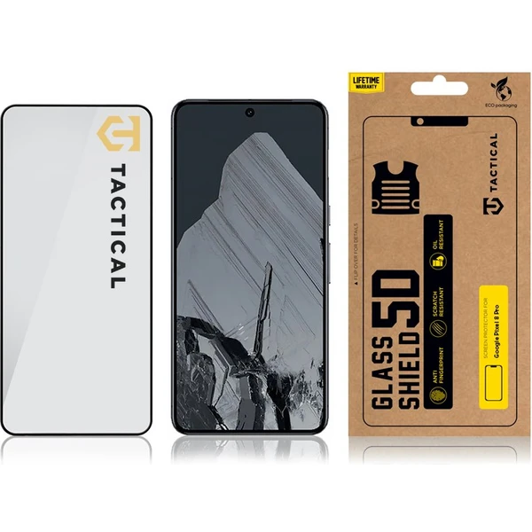 Tactical Glass Shield 5D sklo pro Google Pixel 8 Pro černé - Ochranné folie a skla - Obrázek CQ32000O01