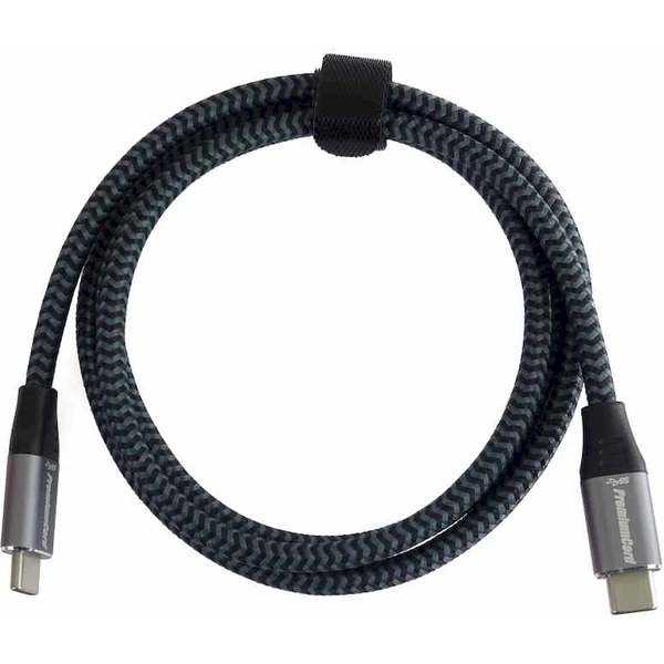 PremiumCord USB-C/USB-C napájecí kabel 10W 0,2m černý/šedý - Kabely a redukce - Obrázek CRHF000K01