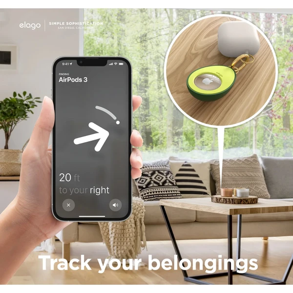 ELAGO Avocado pouzdro pro Apple AirTag zelené - Pouzdra - Obrázek CSEM100501