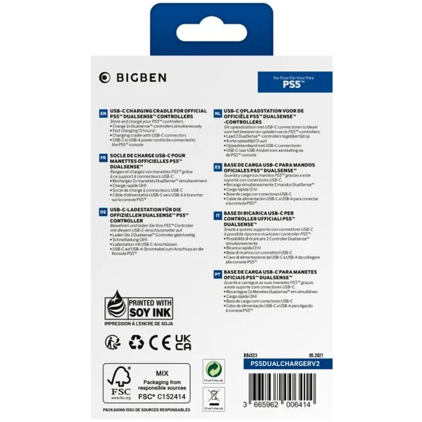 Bigben nabíjecí stanice pro DualSense PS5 ovladače - Dokovací stanice - Obrázek CSWB300401
