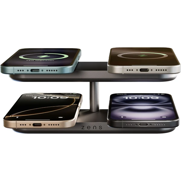 ZENS Quattro Charger Pro 4 MagSafe/Qi2 nabíjecí stanice (4x 15W) černá - Nabíječky - Obrázek CTFL000K01