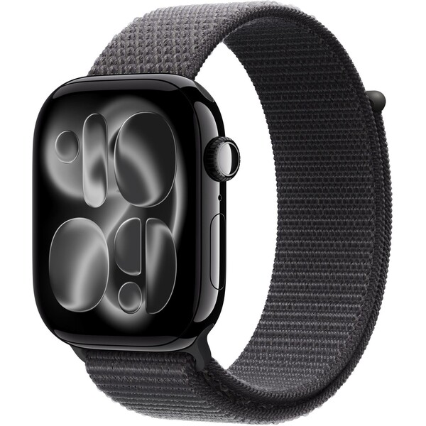 Apple Watch 49/46/45/44mm tmavě šedý provlékací sportovní řemínek