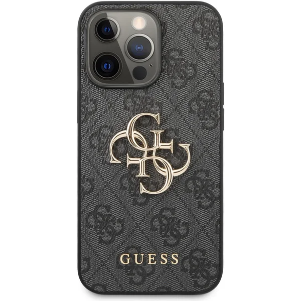Guess PU 4G Metal Logo Case iPhone 13 Pro šedý - Pouzdra - Obrázek CU2MF00101