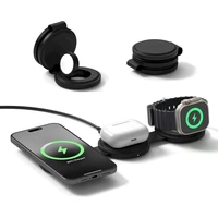 Satechi OntheGo 3v1 bezdrátová nabíječka černá - Nabíječky