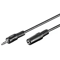 PremiumCord 3,5mm/3,5mm prodlužovací kabel 5m černý - Kabely a redukce