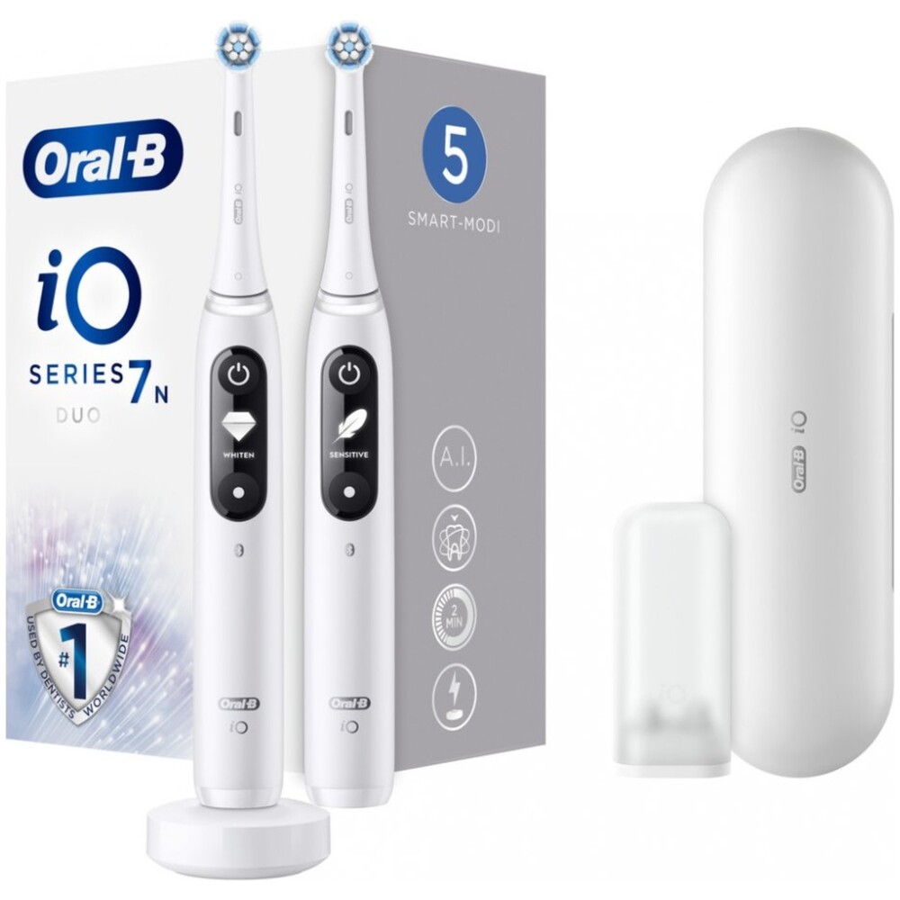 Oral-B iO7 Series Duo Pack White Alabaster Extra Handle