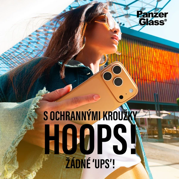 PanzerGlass® Hoops skla Apple iPhone 17/16/16 Plus třpytivě zlaté - Ochranné folie a skla - Obrázek CYEH000K01