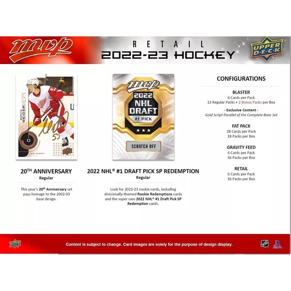 Hokejové karty Upper Deck - 22-23 MVP Retail Balíček  - Hokejové karty - Obrázek CYF3G00101