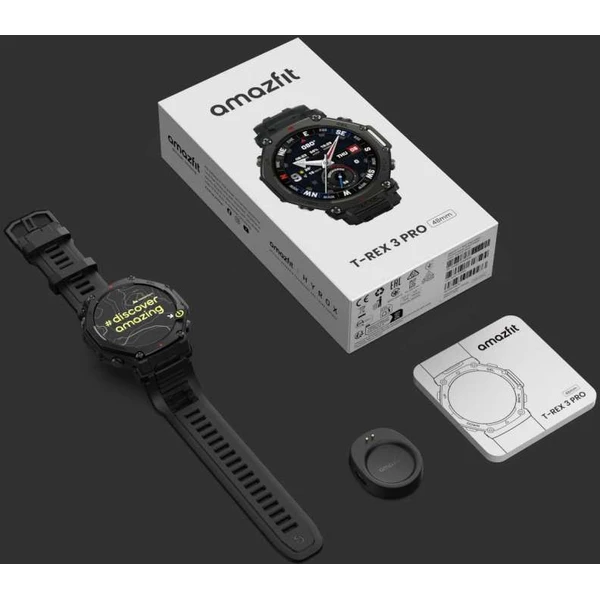 Amazfit T-Rex 3 Pro 48mm chytré hodinky černé - Chytré hodinky - Obrázek CYNI000K01