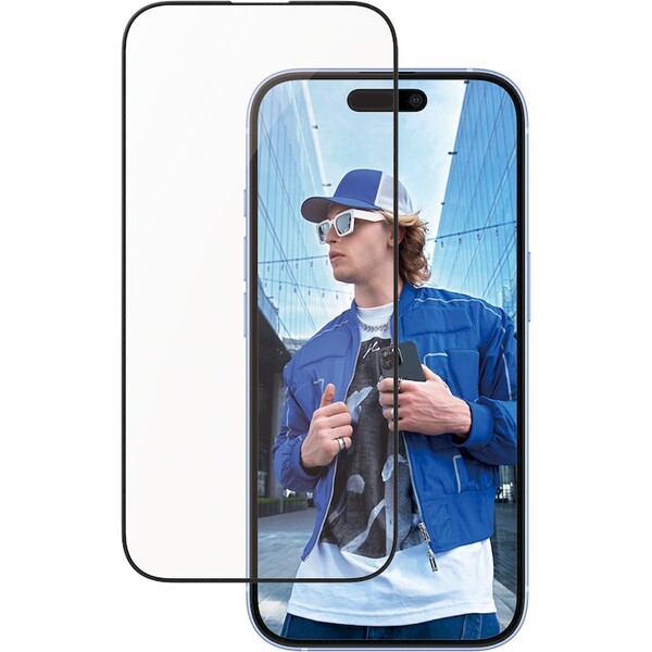 PanzerGlass® Aluminum Ultra-Wide Fit sklo Apple iPhone 16/15 s instalačním rámečkem