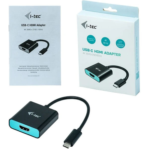 i-tec USB-C/HDMI redukce 4K 0,15m černá - Kabely a redukce - Obrázek D0DA000501