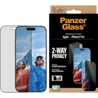 PanzerGlass® Privacy sklo Apple iPhone 17 Pro s instalačním rámečkem - Ochranné folie a skla