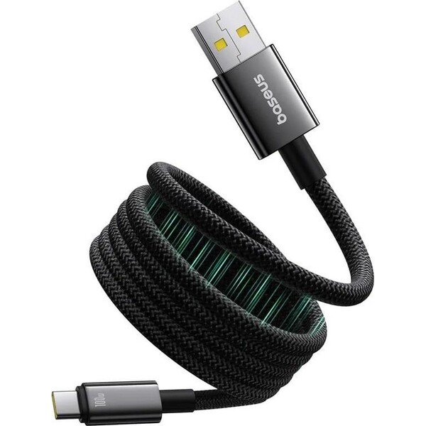 Baseus Tungsten Gold magnetický kabel USB/USB-C 1m 100W černý
