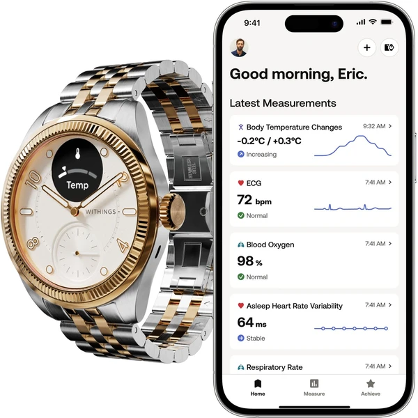 Withings Scanwatch Nova Brilliant Edition 39mm zlaté - Chytré hodinky - Obrázek D1KA000P01