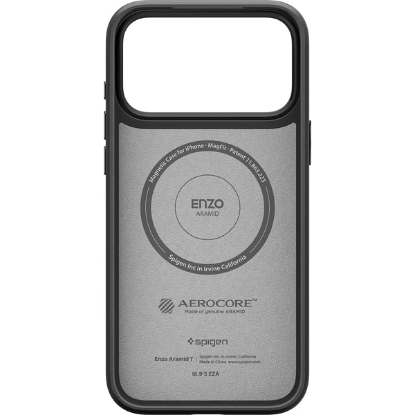 Spigen Enzo Aramid T kryt iPhone 17 Pro black - Pouzdra - Obrázek D1OH000K01