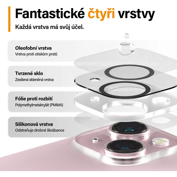 PanzerGlass Camera Protector Apple iPhone 15/15 Plus - Ochranné folie a skla - Obrázek D1TS100501