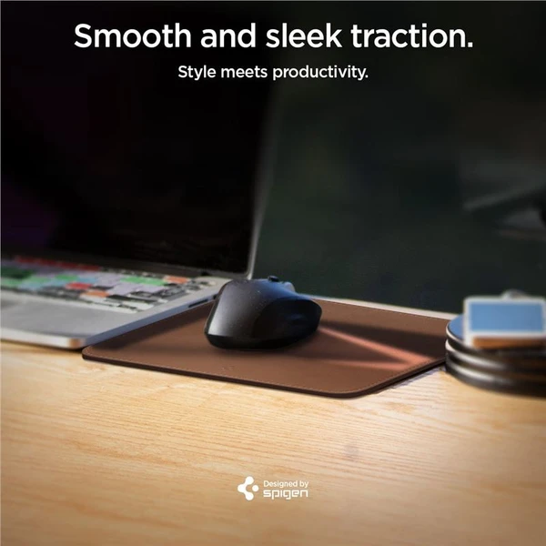 Spigen MousePad LD301 kožená podložka pod myš hnědá - Podložky - Obrázek D2D5000L01