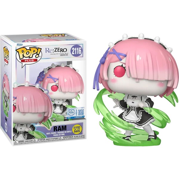 Funko POP! #2116 Animation Plus: Re:ZERO - Ram (Wind Magic)