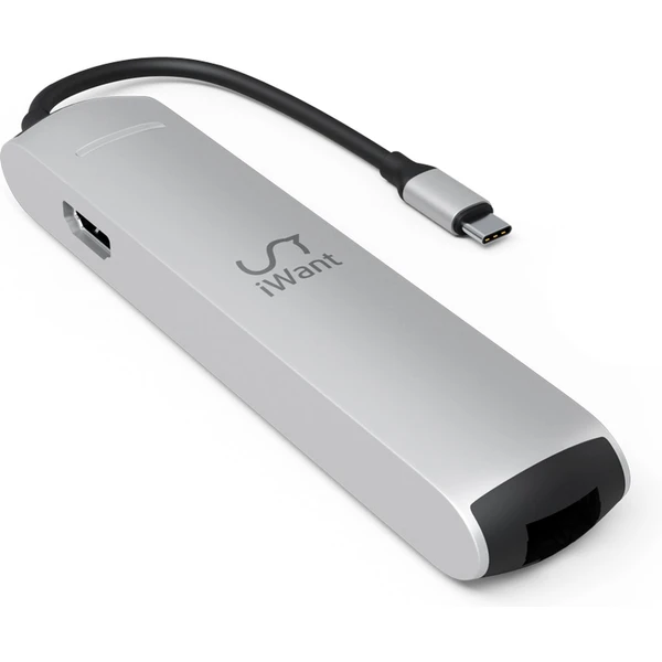 iWant Type-C Slim Hub 6v1 stříbrný - USB huby - Obrázek D2U2000O01
